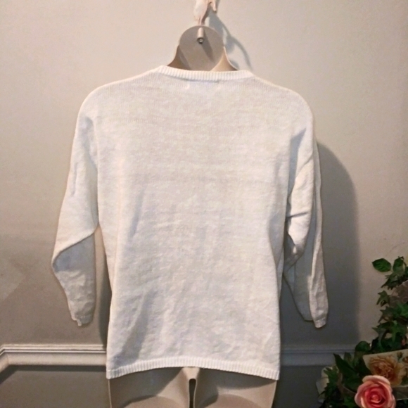 Vintage Chrysantheme Woman Cottagecore/Grannycore Style Rose Embroidered Sweater - Picture 7 of 10